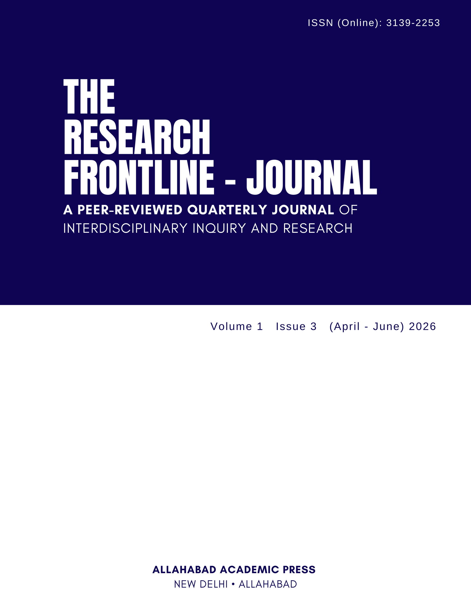 					View Vol. 1 No. 3 (2026): The Research Frontline - Journal
				